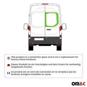 Ford Transit Barn Door Fixed Glass - Right - Omac - Galaxy - 2015-2025